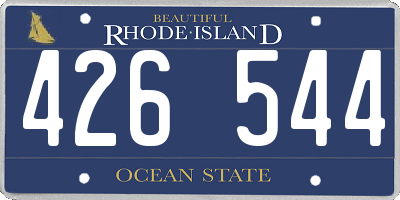 RI license plate 426544