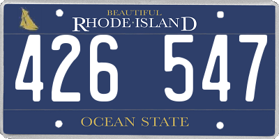 RI license plate 426547