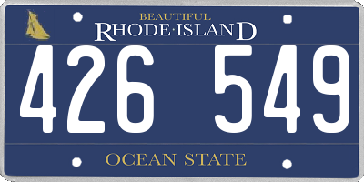 RI license plate 426549