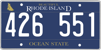 RI license plate 426551