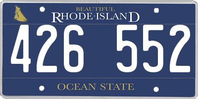 RI license plate 426552