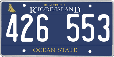 RI license plate 426553