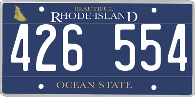 RI license plate 426554