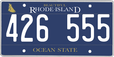 RI license plate 426555