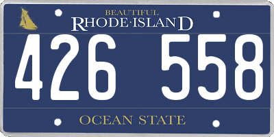 RI license plate 426558