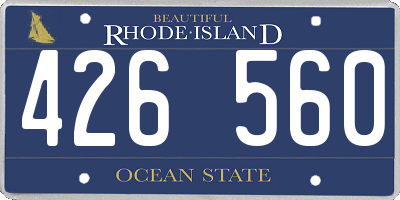RI license plate 426560
