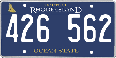 RI license plate 426562