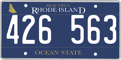 RI license plate 426563