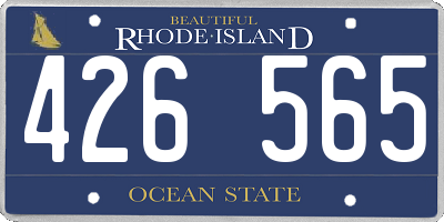 RI license plate 426565