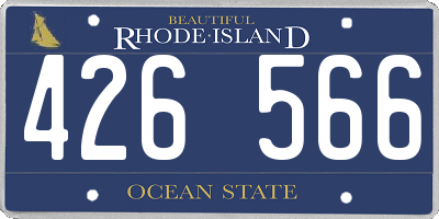 RI license plate 426566