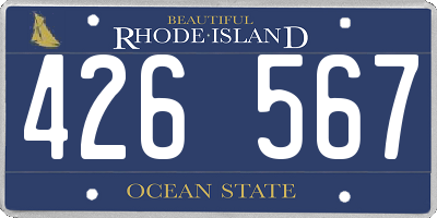 RI license plate 426567