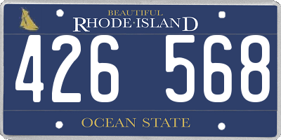 RI license plate 426568