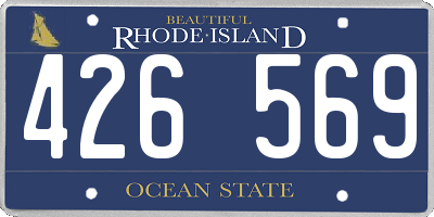 RI license plate 426569