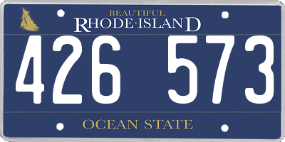 RI license plate 426573