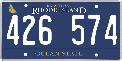 RI license plate 426574