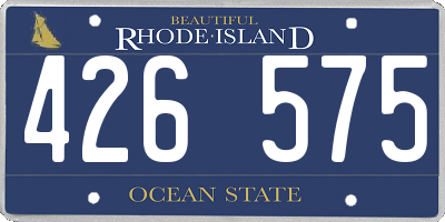 RI license plate 426575