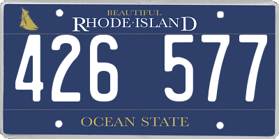 RI license plate 426577