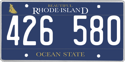 RI license plate 426580