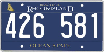 RI license plate 426581