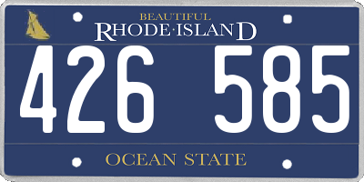 RI license plate 426585