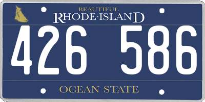 RI license plate 426586