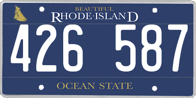 RI license plate 426587