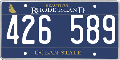 RI license plate 426589