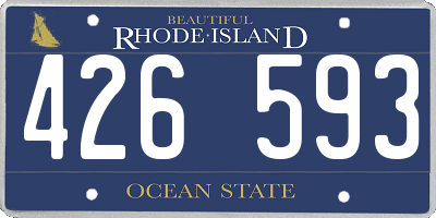 RI license plate 426593