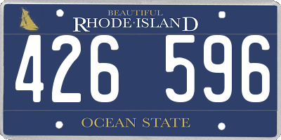 RI license plate 426596