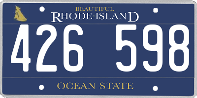 RI license plate 426598