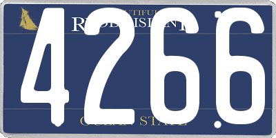 RI license plate 4266