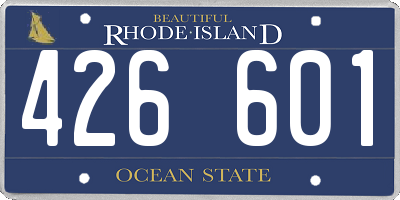 RI license plate 426601