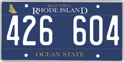 RI license plate 426604