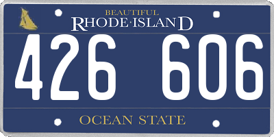 RI license plate 426606