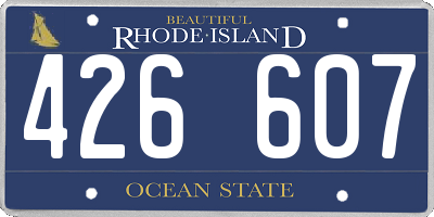 RI license plate 426607