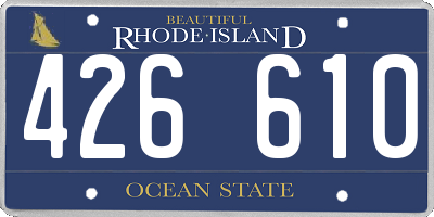 RI license plate 426610