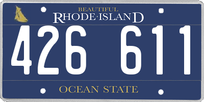 RI license plate 426611