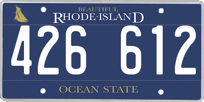 RI license plate 426612
