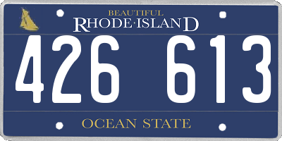 RI license plate 426613