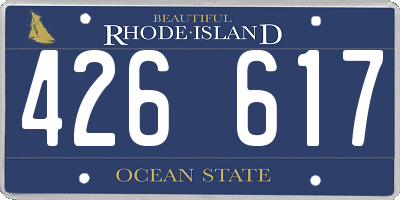 RI license plate 426617