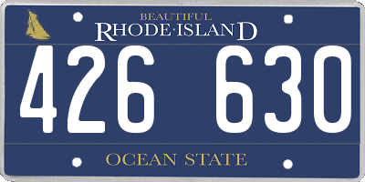 RI license plate 426630