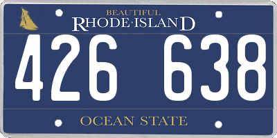 RI license plate 426638