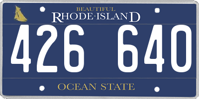RI license plate 426640
