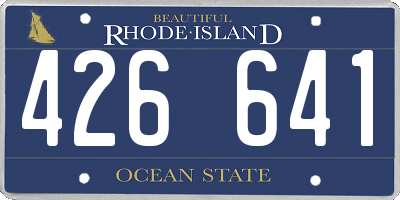 RI license plate 426641