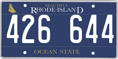 RI license plate 426644