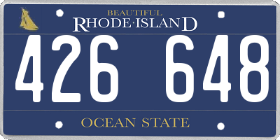 RI license plate 426648