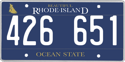 RI license plate 426651