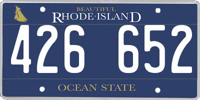 RI license plate 426652