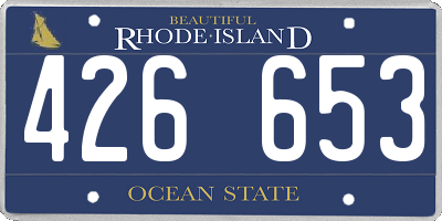 RI license plate 426653