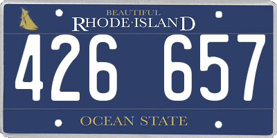 RI license plate 426657